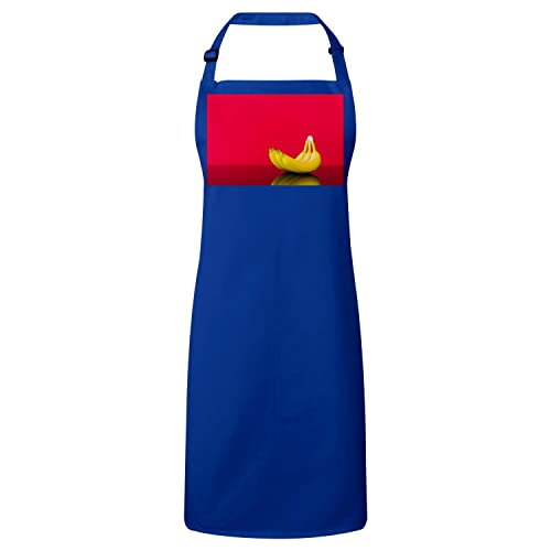 Tablier cuisine premium bleu trois bananes solidaires rouge