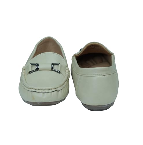 Image of Pluxh Women Olive Bellies | Metal Buckle Pull-On Ballet Flats