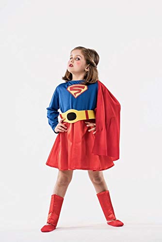 EL REY DEL CARNAVAL, SL Supergirl Umhang Kostüm für Mädchen G-(9/11 Jahre)