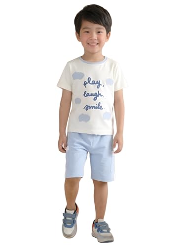 Image of POLKA TOTS 100% Pure Cotton T-Shirt and Shorts Combo For Boys | Summer Dress & Beach Wear for Boys and Toddlers | Breathable Premium Fabric Co-Ord Set Kids | Relaxed Fit Casual Summer Outfit for Kids