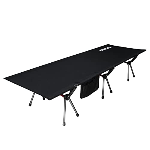 C·WILDYFIELD Camping Cot, Portable Folding Camping Cots Height Adjustable Tent Cot Heavy Duty Sleeping Cot Lightweight Ultralight Folding Bed for Adults Outdoor Overnighter Camping