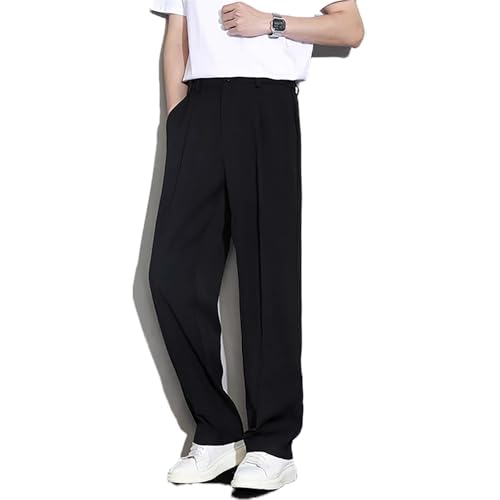 Morilas Mens Pants, Fleurosta Stretch Waist Ice Silk Pants - Super Stretch Ice Silk, Comfort Everyday Pant. (Black,XX-Large)