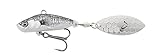 Savage Gear Jig Spinner zum Raubfischangeln 6,5cm 9g 3D Sticklebait Tailspin, Farbe:Black Silver