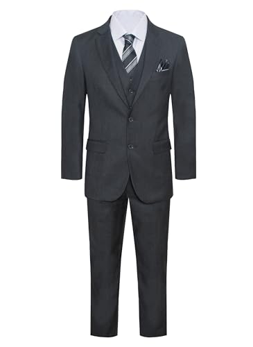 Men's Premium Charcoal Gray-Dark Grey Modern Fit Suit