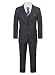 Elegant Mens Charcoal Gray Two Button Three Piece Suit