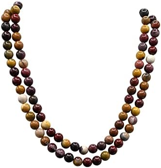 Certified Mookaite Jasper Crystal Japa Mala Saadi - 108 Beads Buddhist Prayer...
