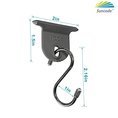 Suncode 12 Pack Rv Awning Hooks S Shaped Rv Party Light Holder Plastic Material Rv Awning Light Clip For Christmas Party Camping Tent Indoor And Outdoor Supplies (Grey And Silver,12 Pairs) #TOP1