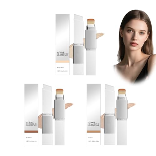 Palillo hidratante ligero para base de maquillaje, limpiador de brochas de maquillaje, base de maquillaje para pieles maduras, multiuso y maquillaje de contorno (Com3)