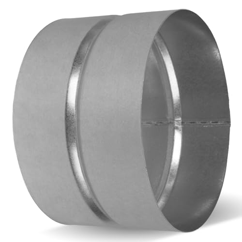 VezoWorks 5 Inch Duct Fitting Connector for HVAC Ducting - Galvanized Steel Round Pipe Ductwork Adapter - Metal HVAC Coupling - Duct Elbow, Duct Splitter, Dryer Vent Connector Vent Extender