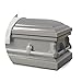 Titan Casket Andover Series Steel Funeral Casket for Humans (Silver) Handcrafted Steel Casket with Silver Finish with White Crepe Interior