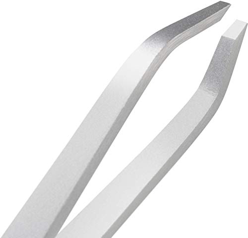 REMOS Augenbrauenpinzette aus Edelstahl mit gekröpfter, gerader Spitze 9.5 cm - Image 4