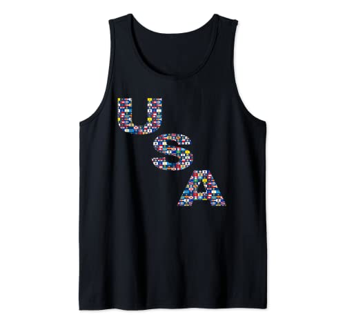 Banderas de Estados Unidos, Geografía Americana, Banderas de Estados Unidos Camiseta sin Mangas