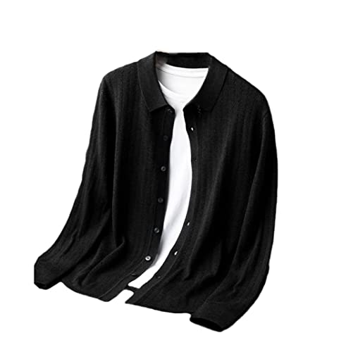 Cardigan tricoté homme noir XL t-shirt manches longues casual