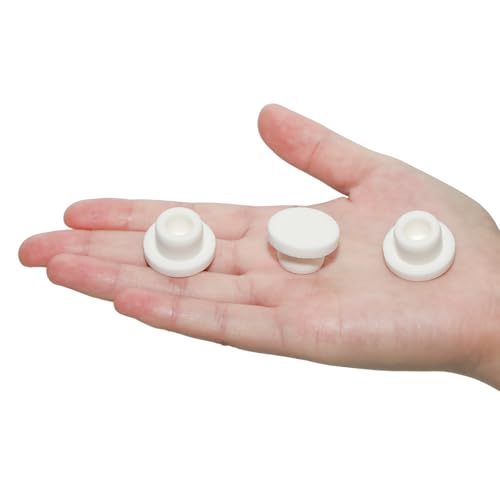 Image of 20 PCS Silicone Rubber Plug,White Hole Plug,Waterproof Plug Tube Plugs Hole Plug,Flexible Hole Plug Cover Fit for 0.63 inch /16mm