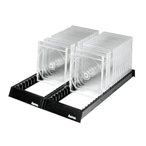 Hama CD-standaard archiveringssysteem (voor 44 lege cd-hoesjes, cd-rek voor opslag, organizer antislip) zwart