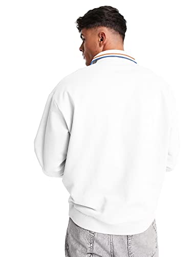 Image of Jump Cuts Men's White Cotton Blend Casual Printed Polo T-Shirt, Large
