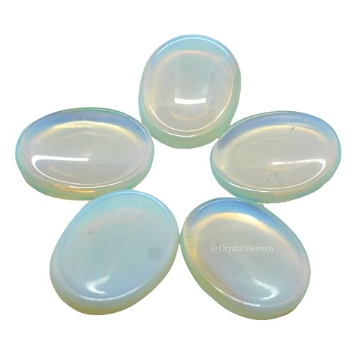 Image of Opalite Crystal Thumb Worry Pebbles Stones for Anxiety Stress Relief