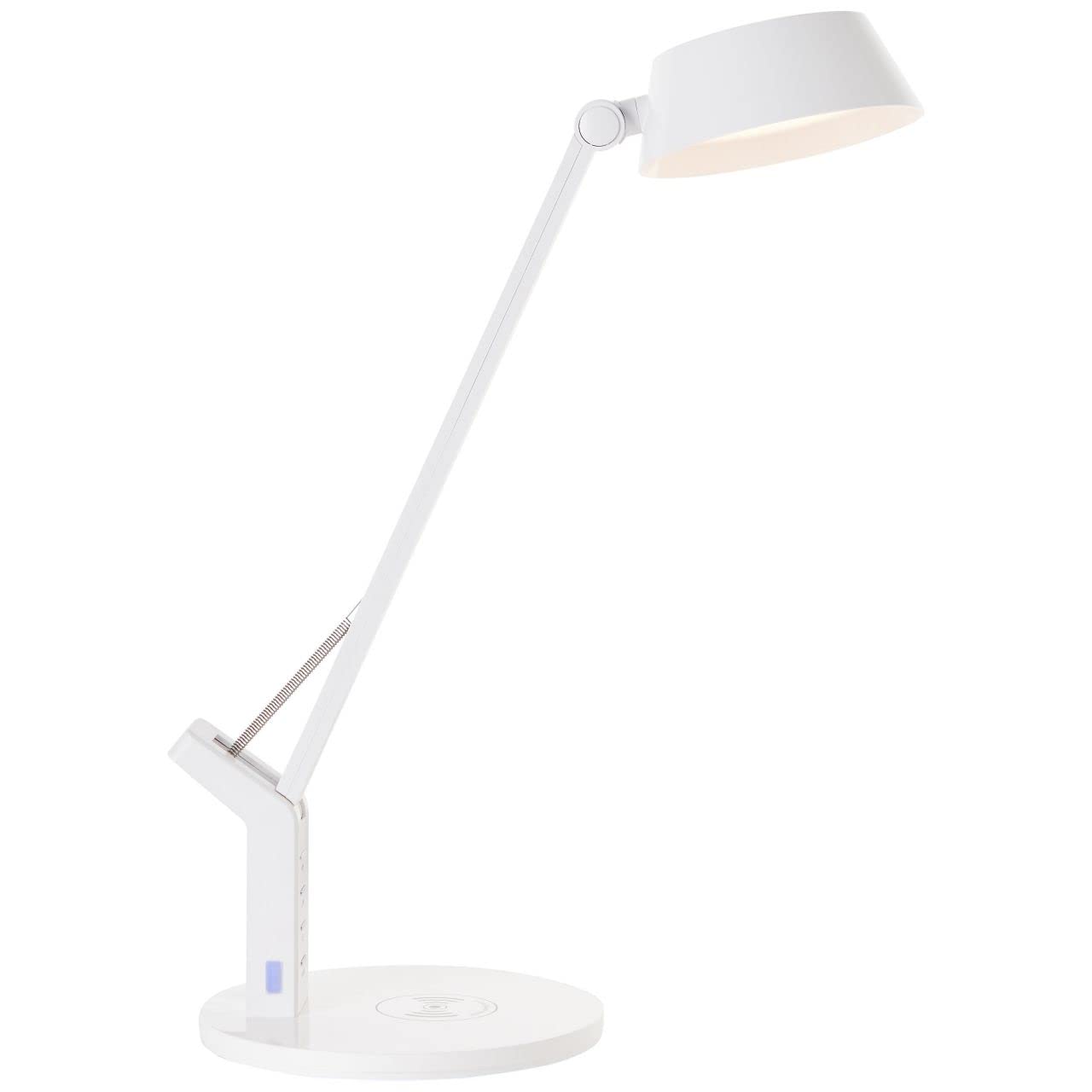 BRILLIANT Lampe, Kaila LED Tischleuchte mit Induktionsladeschale weiß, 1x LED integriert, 8W LED integriert, (710lm, 3100-6100K), Kabelloses Aufladen von mobilen Geräten