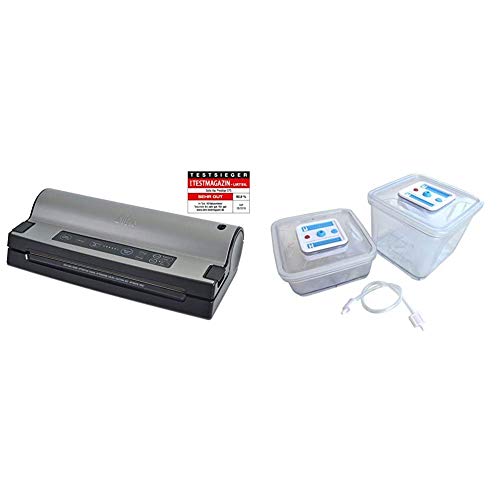 Solis Vakuumiergerät, Für trockene, feuchte und empfindliche Lebensmittel, Mit Rollenfach und Folienschneider, Vac…