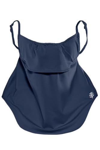 Coolibar UPF 50+ Men's Women's Crestone UV Face Mask - Sun Protective, Navy, One size