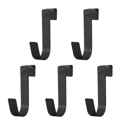 フック ドアフック S字フック ゴミ袋ハンガー ドアハンガー フック 扉 引っ掛け 戸棚のドアハンガー ドアフック タンス 戸棚 扉 キッチン ゴミ袋かけ 引き出し ハンガー フック 収納 お手洗い【5個セッ 黒】