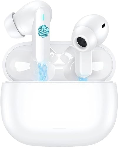 Wireless Headphones,Bluetooth 5.3 Noise Cancelling,IPX7 Waterproof,with Charging Case Included,Over 24H Playtime in-Ear Hi-Fi Stereo Video Games 2
