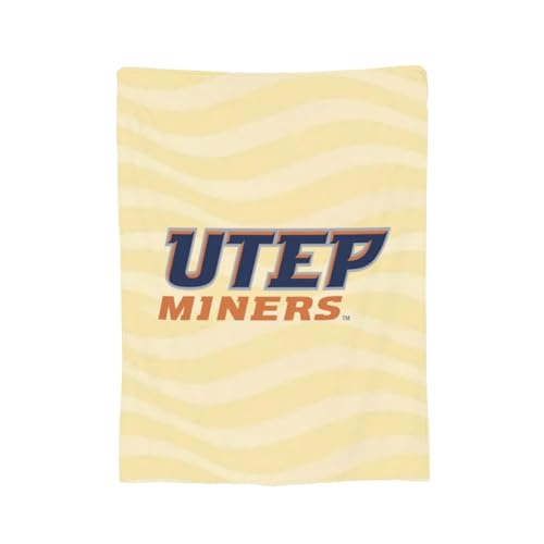 XRPUONG UTEP Miners Fleece Blanket Very Soft Microfiber Flannel Blanket for Couch Warm and Cozy