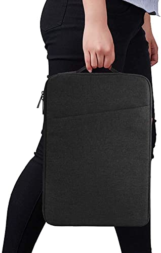 Image of Dynotrek Unisex Zipper 14 Inch Laptop Sleeve Case Cover Computer Bag With Charger Pouch For Chromebook /Stream /Inspiron /Ideapad /Acer Spin 3 /Zenbook Macbook Pro Water-Resistant (Charcoal Black)