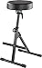 K&M Konig & Meyer 14061.000.55 Performance Pneumatic Stool | Easily Adjust Cushioned Round Seat and Footrest | Professional Grade for Musicians | German Made | Black Imitation Leather