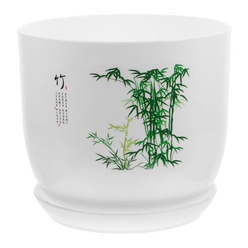 DIYEAH Maceta hidropónica de nenúfar con platillo - Maceta China para suculentas de Interior, contenedor para narcisos, Ideal para decoración de hogar, Oficina y jardín.