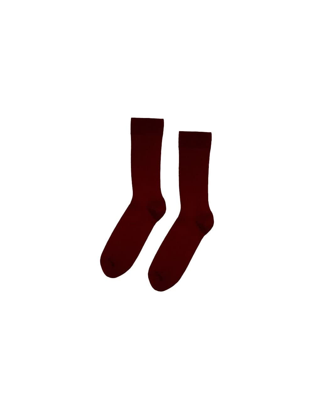 Colorful Standard Unisex Rouge Wool Socks Merino Blend Oxblood Red