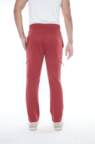 Mens Sweatpants 3-Pack Tech Fleece Cargo Active Athletic Pants with Cargo Zipper Pockets and Drawstring. Sizes: XS to 3XL.4