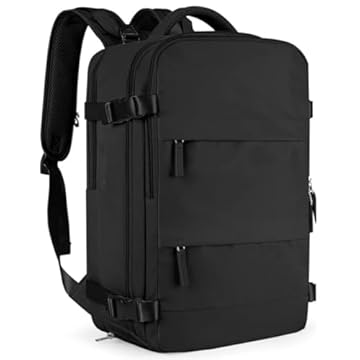 Mochila Viagem Bordo 10kg Executiva Expansível Avião USB (Preta)