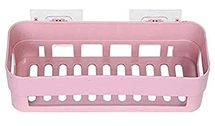 Flipco Multipurpose Self-Adhesive Plastic Kitchen Bathroom Shelf Wall Holder Storage Bathroom Shelve Pink (B09SCZ6LH3) Amazon Price History, Amazon Price Tracker