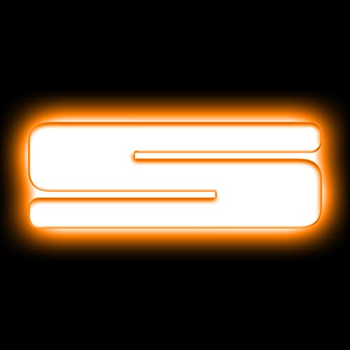 Image of ORACLE Lighting LED Letter S - Universal Illuminated Letter Badges, Matte White Surface Finish, 1 Light (Amber), Part # 3140-S-005