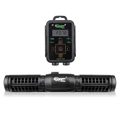 hygger Aquarium Wave Maker, Adjustable Cross Flow Pump with LED Display Controller, Magnetic DC 24V Aquarium Powerhead for Freshwater and Marine Reef Aquariums Up to 135 Gallon (18w)