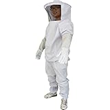 養蜂用 防護服 蜂防護服 養蜂 防護服 上下服 フェイスネット 手袋 3点 セット/蜂の巣 害虫 蜂 駆除 に 【Barsado】