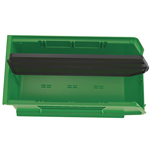 Image of Akro-Mils 40230 Plastic Length Dividers for AkroBins Stackable Storage Bins Models 30230, 30235, 30255, Custom Storage Inserts for Tools, Crafts & Supplies, 6-Pack, Black