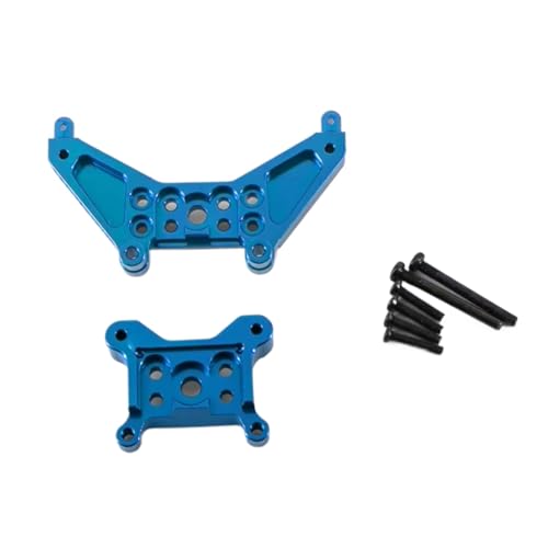 MIXVZARF RC Upgrade Accessories for Mjx for Hyper Go 14301 14302 Upgrade Parts 1/14 Metal Front and Rear Suspension Brackets Rc Car CNC Aluminum Accessories(Blue)