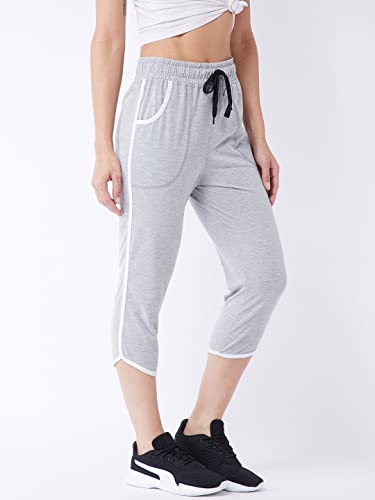 Image of Modeve Women Striped Cotton Blend Capri