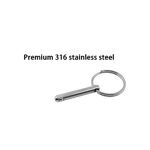 Pin de paraguas Bimini en acero inoxidable 316 con longitud utilizable de 28,8 mm 3