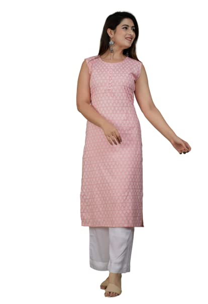 Kurta Palazzo Set for Women, Women Wish Printed Rayon Straight Sleeveless Kurta with Palazzo Set