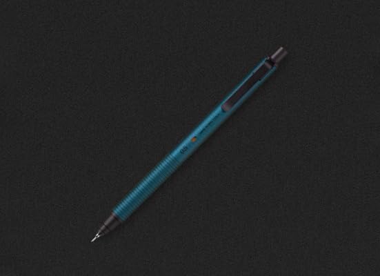 Image of KURUTOGA Mitsubishi Pencil Mechanical Pencil Metal 0.5mm Silent Blue M5KH1P.10 With Original Stylus Ballpoint Touch Pen