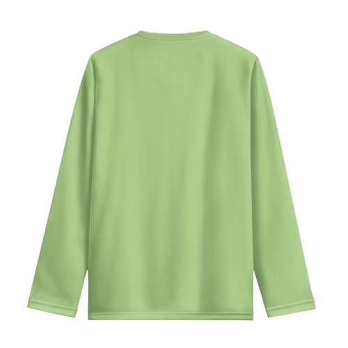 Image of Girls Long Sleeve Shirts Casual Crewneck Soft T-shirts for Girls 3-16 Years Old