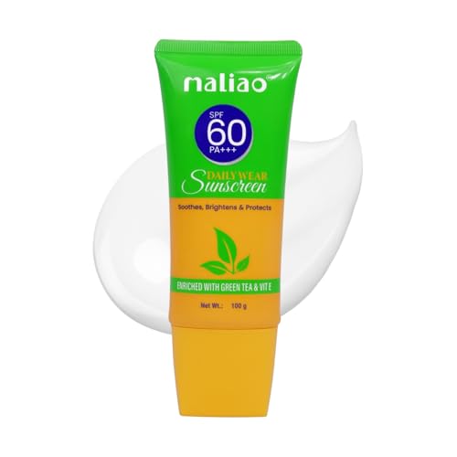 Image of Maliao Green Tea & Vit E Sunscreen SPF 60 PA+++ | Broad Spectrum Sun Protection | Hydrating & Soothing Formula | Non-Greasy | Lightweight & Quick Absorbing | Suitable for All Skin Types | 100g