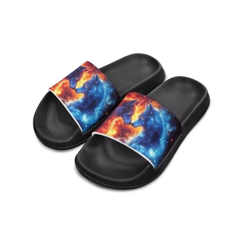 Boys Girls Sandals with Non Slip Footbed Casual Slides Sandals Open Toes Flat for Kids Toddler