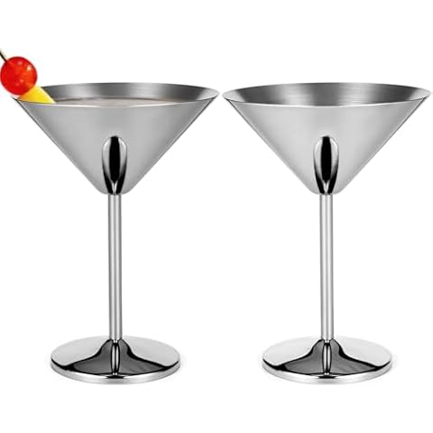 Lifecapido Stainless Steel Martini Glass Set Cover