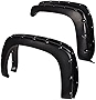 PIT66 Fender Flares, Compatible With 1999-2006 Chevy Silverado/GMC Sierra 78.0' / 96.0' Bed(Incl. 2007 Classic Models)Smooth Matte Black Pocket Rivet Style Wheel Flares Set, 4 PCS