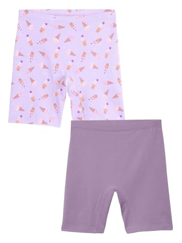 Image of mackly Girls Inner Shorts (Pack of 2) | 2-in-1 Seamless Panty Shorts with Gusset | Soft Breathable Base Layer for Dresses, Skirts