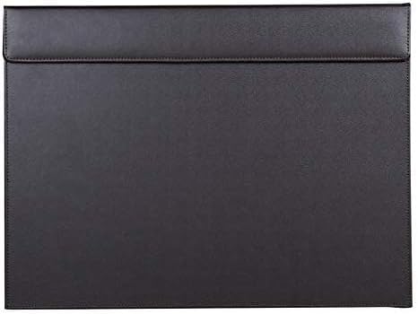 Rudra Exports Large Rectangle A3 Desk Writing & Drawing Board Writing Pad Tablet with Magnetic Paper Clip for Hotel Front Desk, Planner, Reception Desk, Room Directory Folder 18x14 : Black